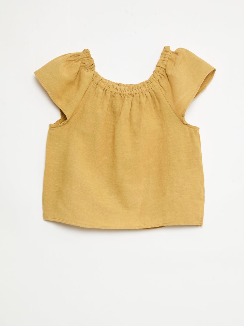 Set met top en canvas rok Geel - Kiabi