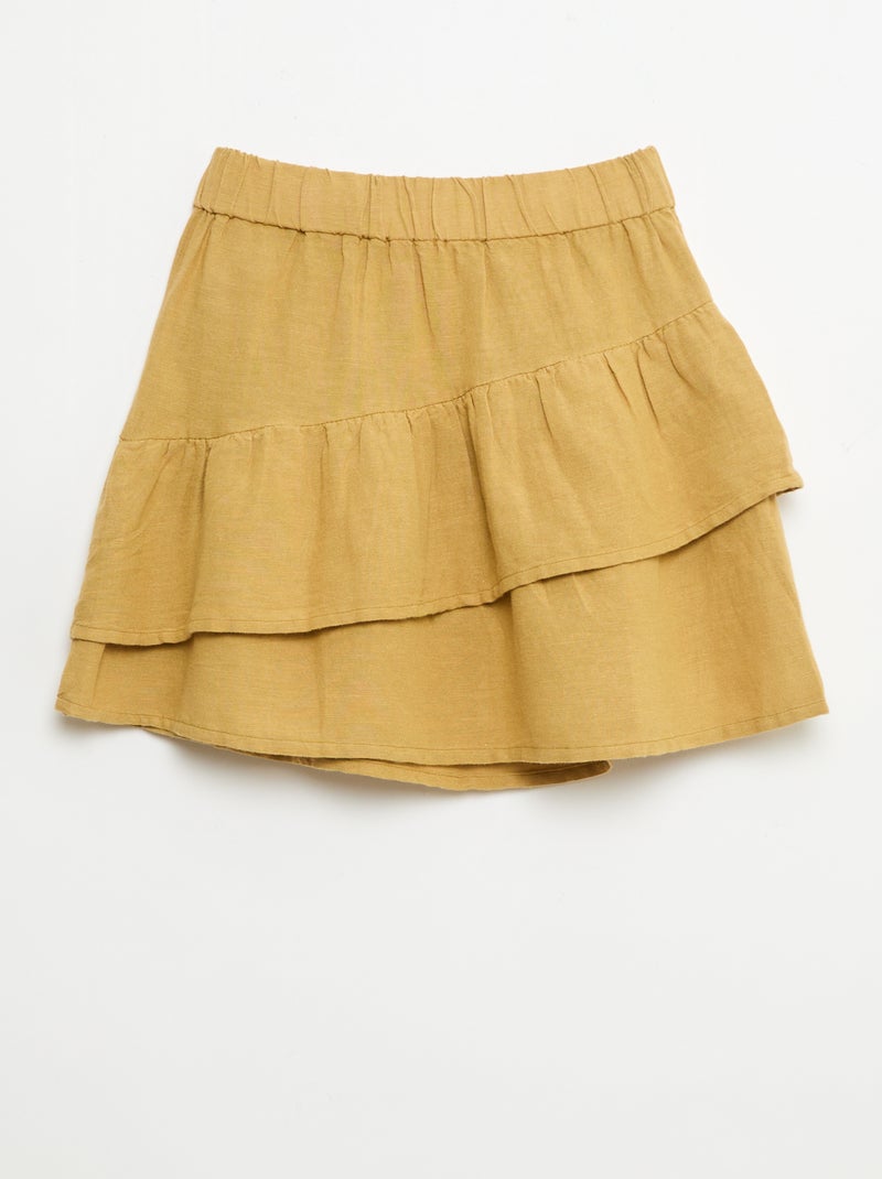 Set met top en canvas rok Geel - Kiabi