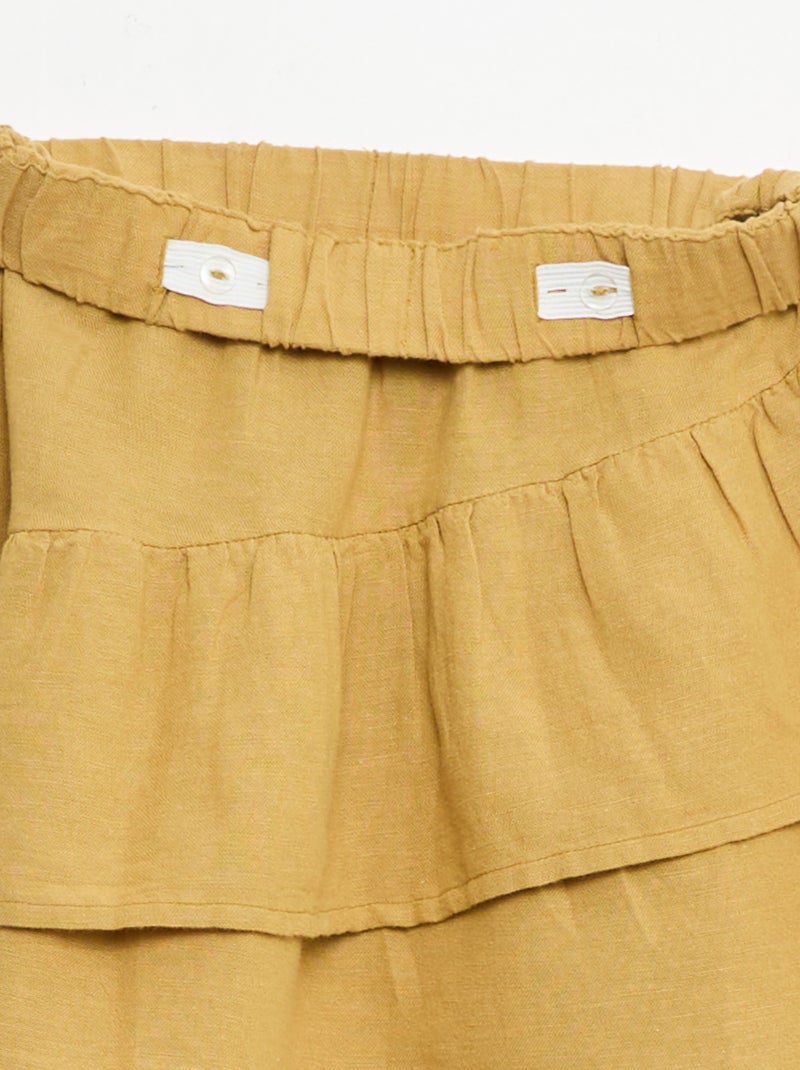 Set met top en canvas rok Geel - Kiabi