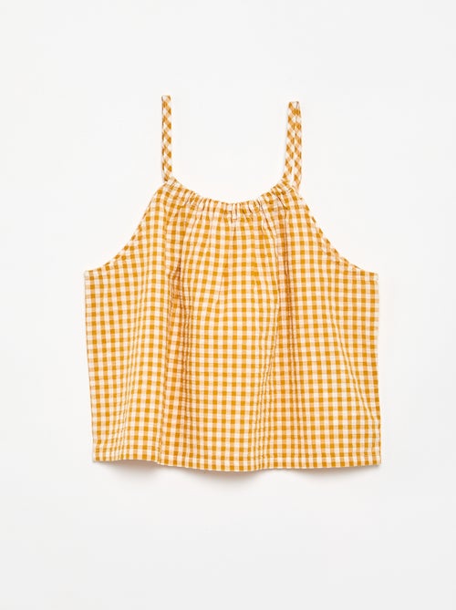 Set met topje en short met Vichyprint - 2-delig - Kiabi