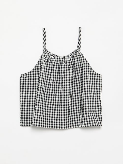 Set met topje en short met Vichyprint - 2-delig - Kiabi