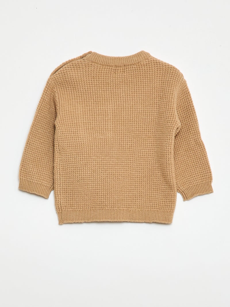 Set met trui + broek van jerseytricot - 2-delig Biege - Kiabi