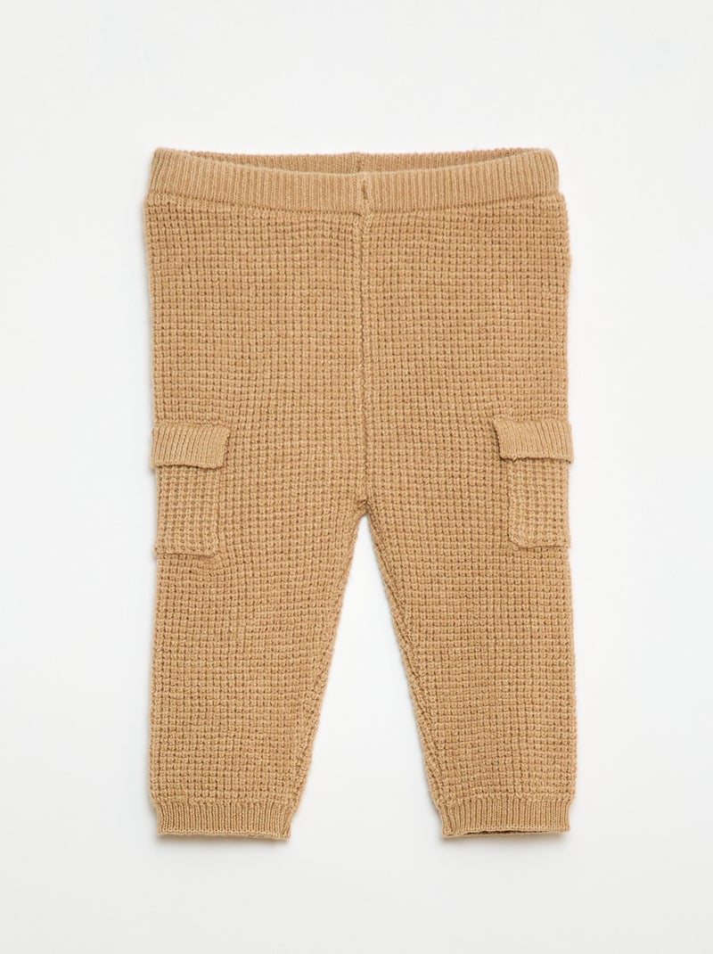 Set met trui + broek van jerseytricot - 2-delig Biege - Kiabi