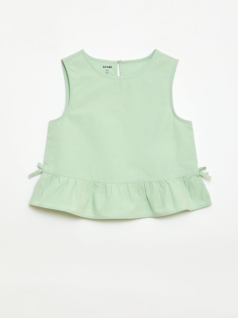 Set mouwloze blouse + pantalon - 2-delig Groen - Kiabi