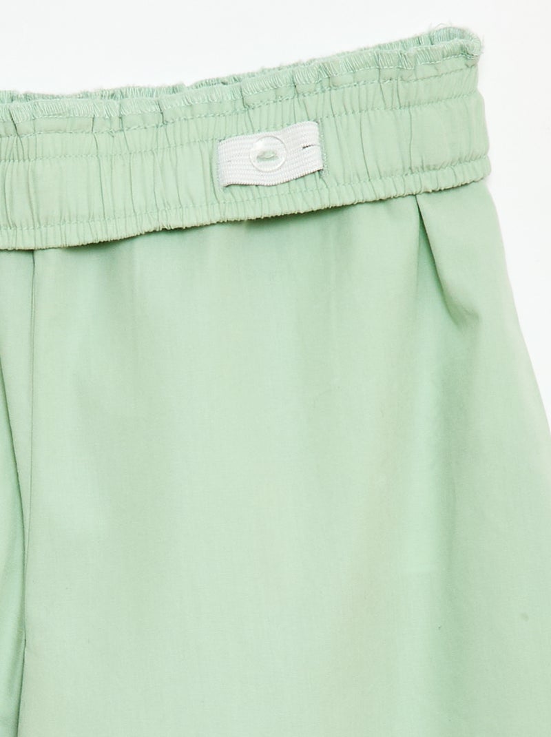 Set mouwloze blouse + pantalon - 2-delig Groen - Kiabi