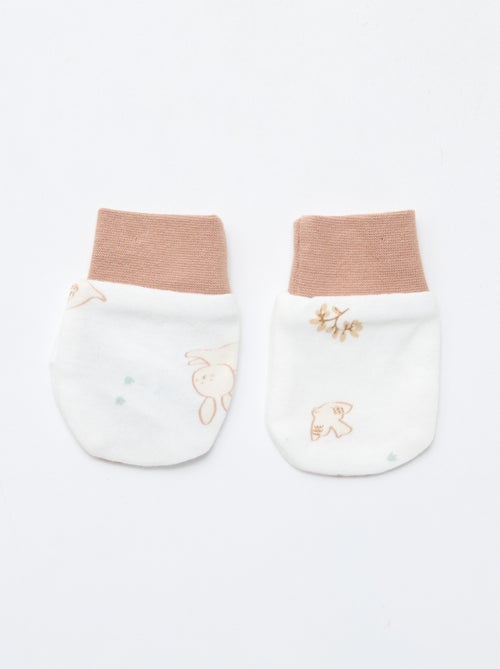 Set muts + handschoenen voor pasgeborenen 'Petit Béguin' - Kiabi