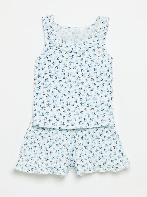 Set short en débardeur van pointelle tricot - Kiabi