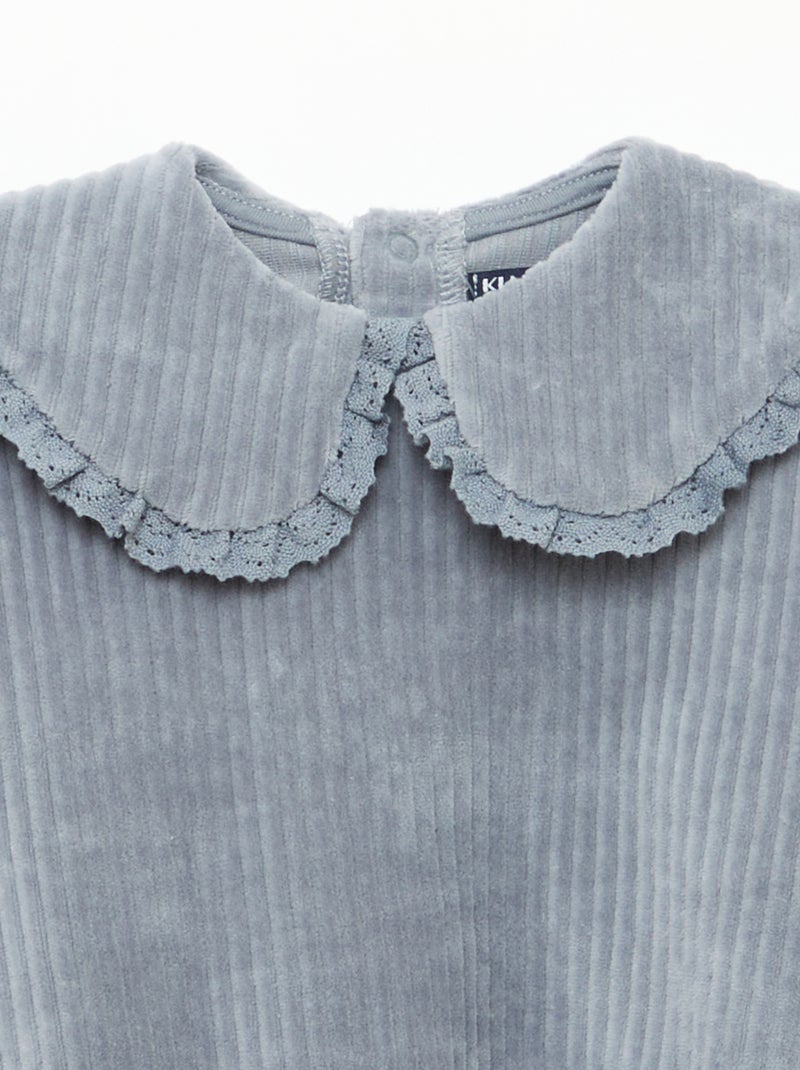 Set sweater + broek van ribfluweel Blauw - Kiabi