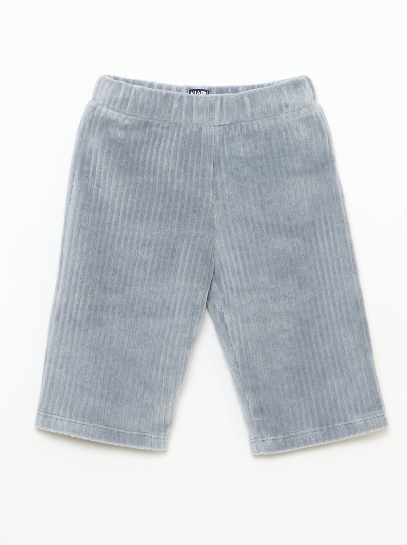 Set sweater + broek van ribfluweel Blauw - Kiabi