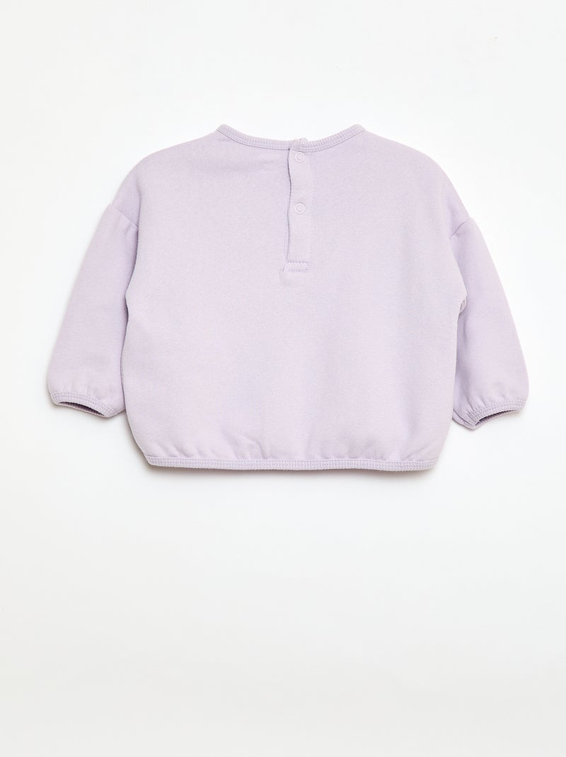 Set sweater + sporttraining met print Paars - Kiabi
