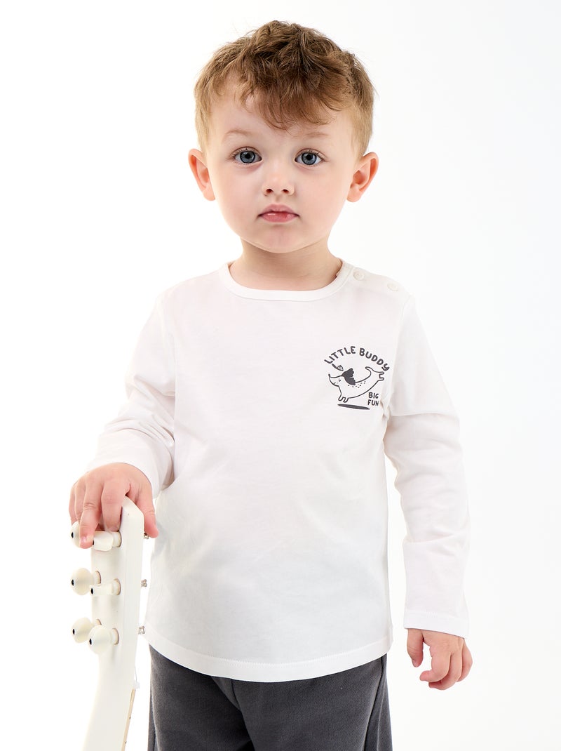 Set sweatshirt + sporttraining + T-shirt - 3-delig Biege - Kiabi