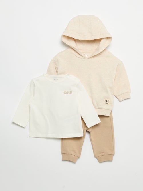 Set sweatshirt + sporttraining + T-shirt - 3-delig - Kiabi