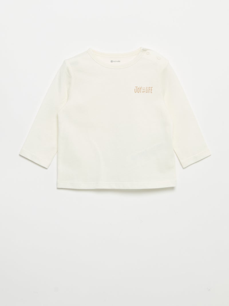Set sweatshirt + sporttraining + T-shirt - 3-delig Biege - Kiabi