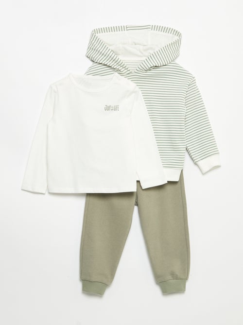 Set sweatshirt + sporttraining + T-shirt - 3-delig - Kiabi