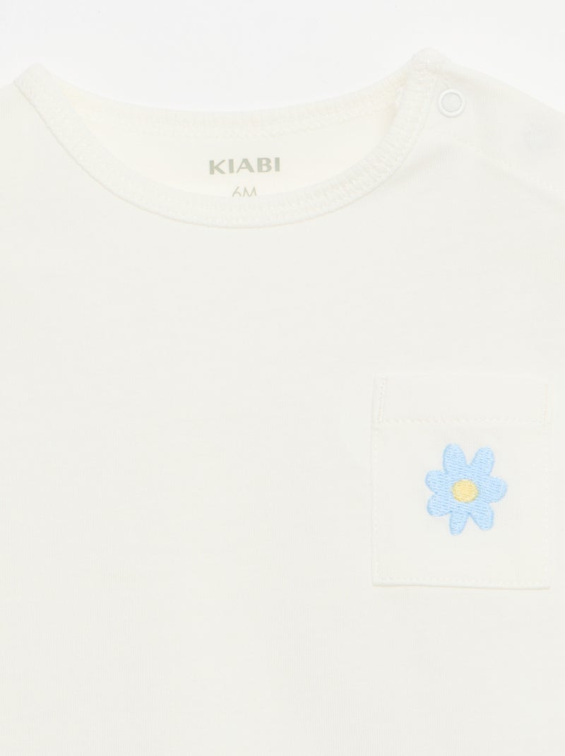 Set T-shirt + geribd fietsbroekje - 2-delig Blauw - Kiabi