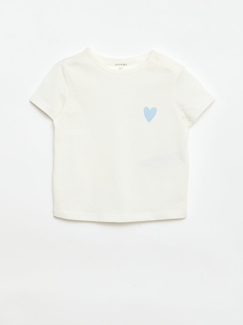 Set T-shirt + short met all-over print Blauw - Kiabi