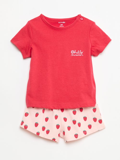 Set T-shirt + short met all-over print - Kiabi
