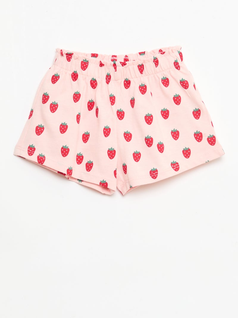 Set T-shirt + short met all-over print Rood - Kiabi