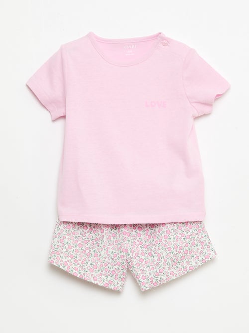 Set T-shirt + short met all-over print - Kiabi