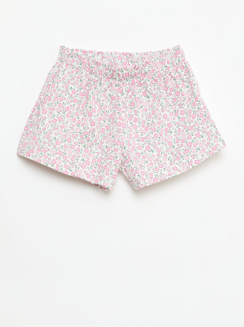 Set T-shirt + short met all-over print Rose - Kiabi