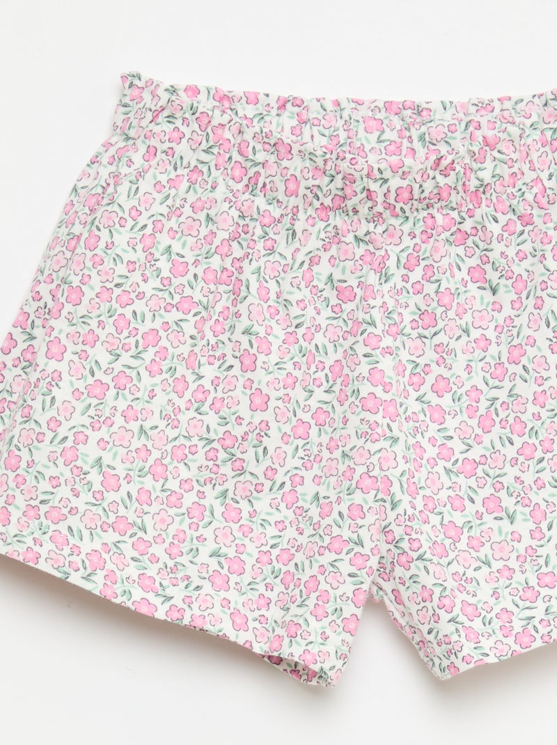 Set T-shirt + short met all-over print Rose - Kiabi