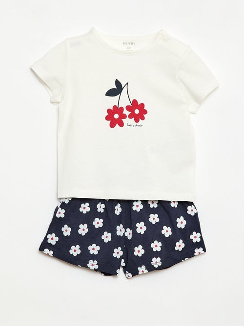 Set T-shirt + short met all-over print - Kiabi