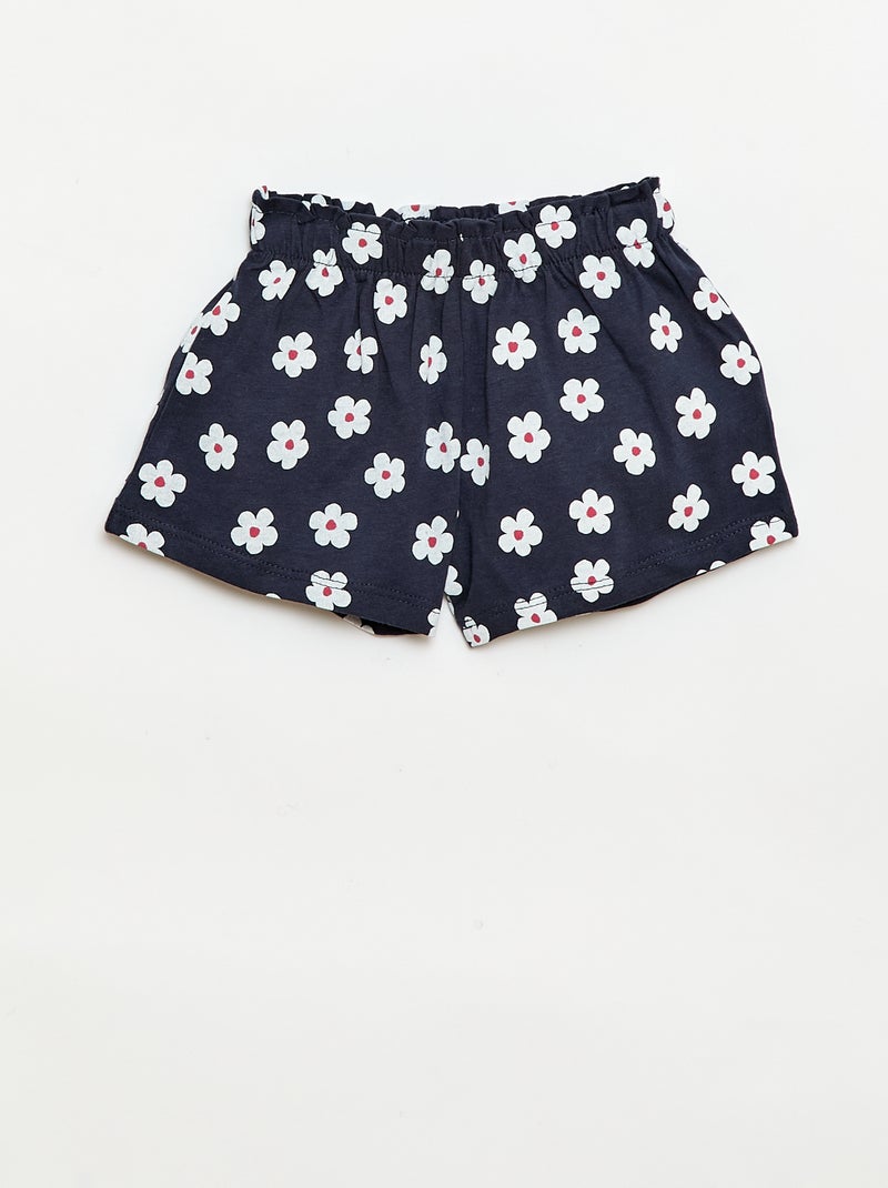 Set T-shirt + short met all-over print Wit - Kiabi