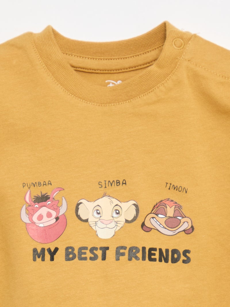Set T-shirt + tuinbroek 'Disney' 'De Leeuwenkoning' - 2-delig Geel - Kiabi