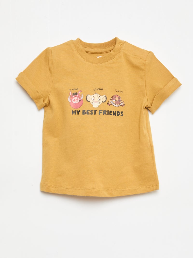 Set T-shirt + tuinbroek 'Disney' 'De Leeuwenkoning' - 2-delig Geel - Kiabi