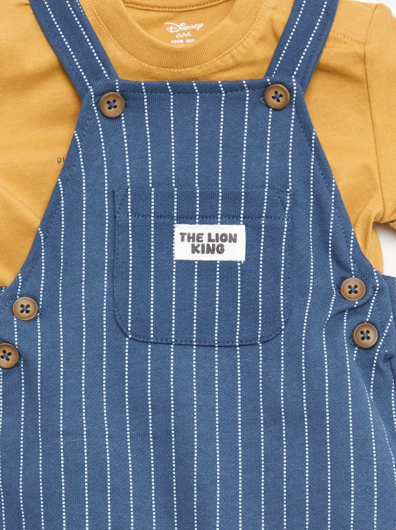 Set T-shirt + tuinbroek 'Disney' 'De Leeuwenkoning' - 2-delig Geel - Kiabi