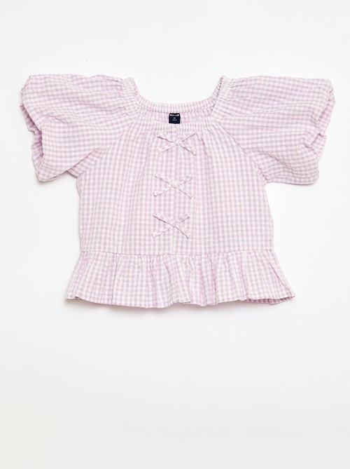 Set top + broek met katoenen details - Kiabi