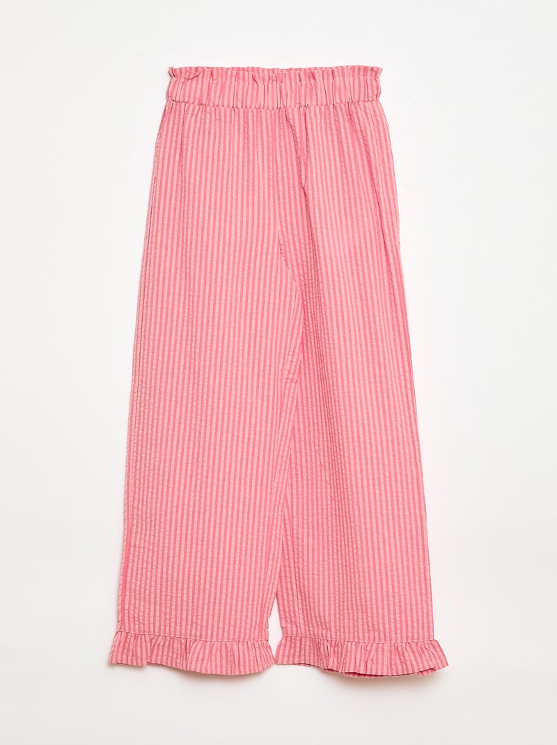 Set top + broek met katoenen details Rose - Kiabi