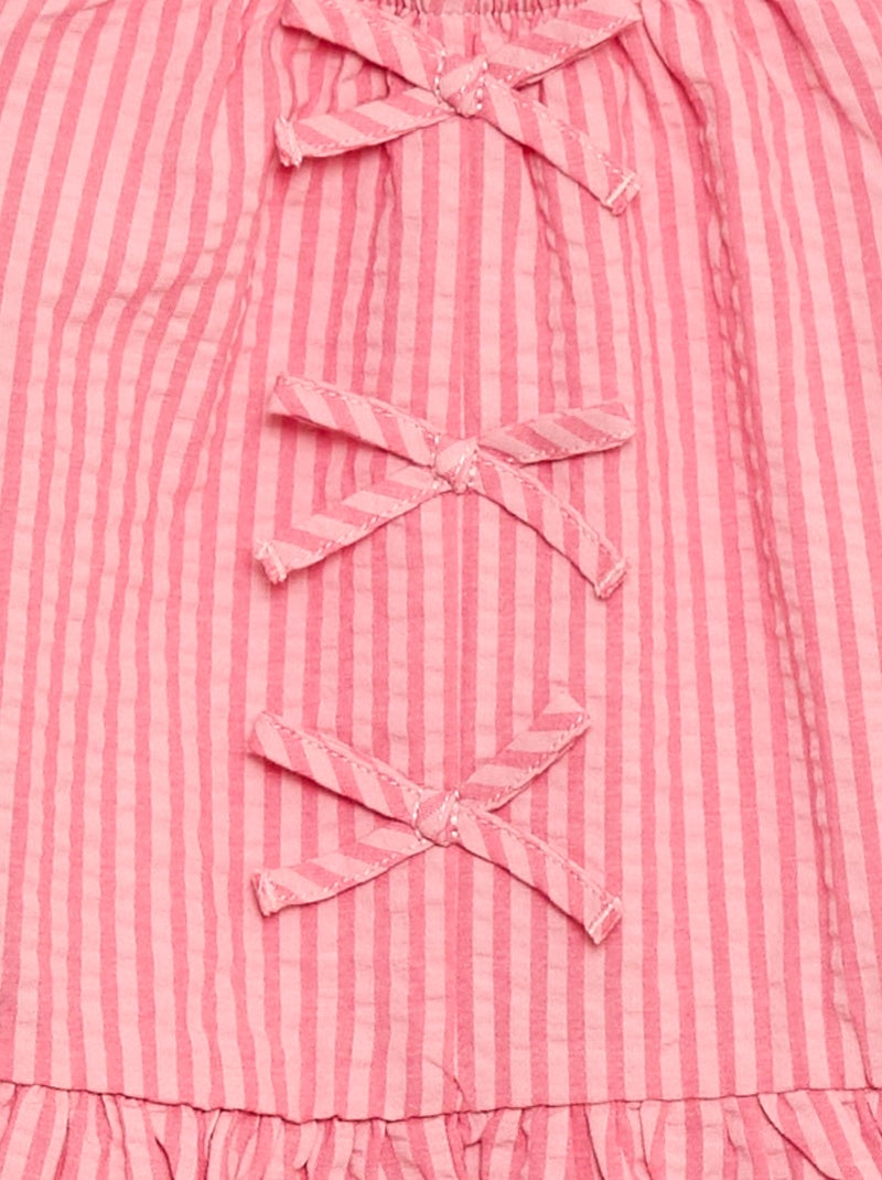 Set top + broek met katoenen details Rose - Kiabi