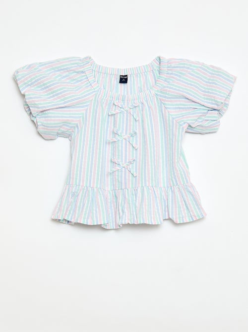 Set top + broek met katoenen details - Kiabi