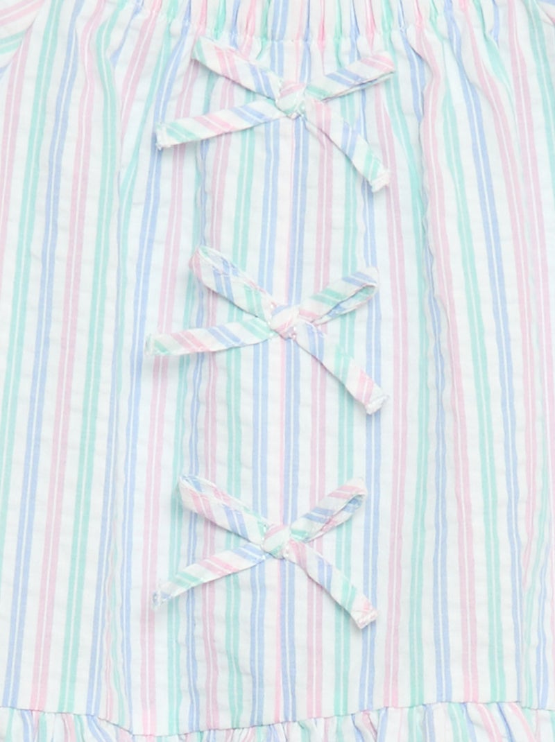 Set top + broek met katoenen details Wit - Kiabi