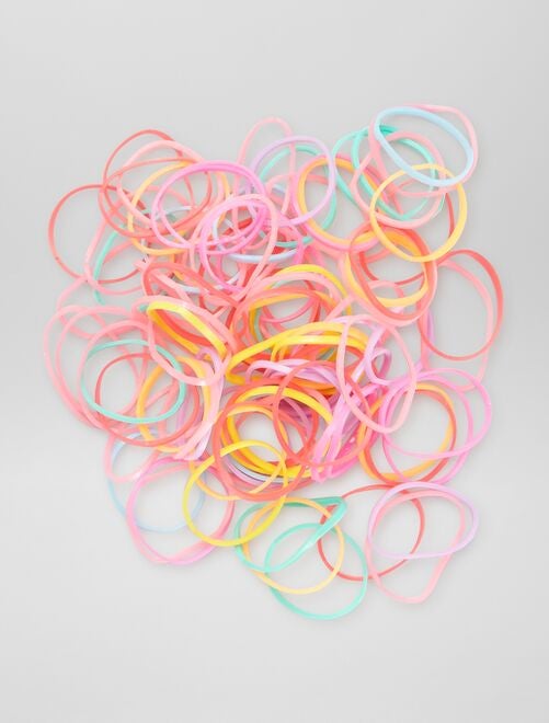 Set van 100 gekleurde elastiekjes - Kiabi