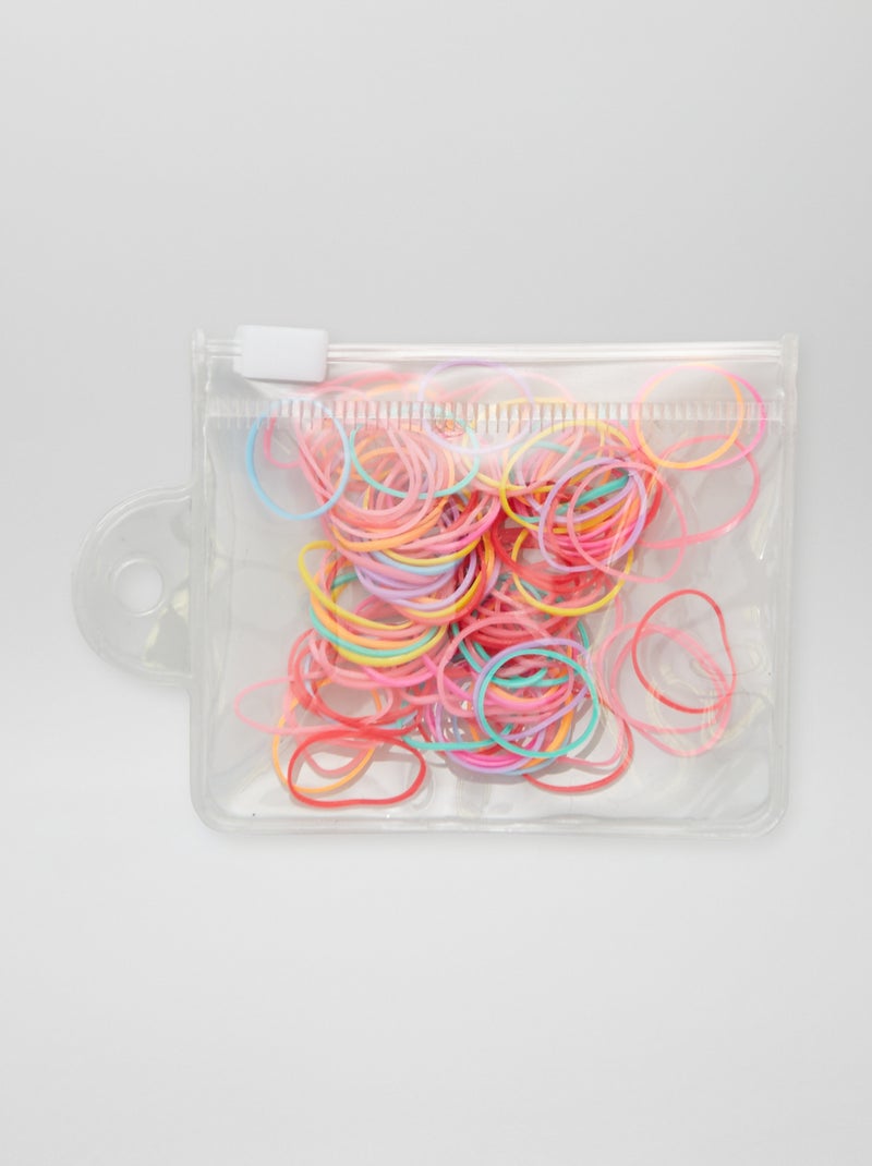 Set van 100 gekleurde elastiekjes ROSE - Kiabi