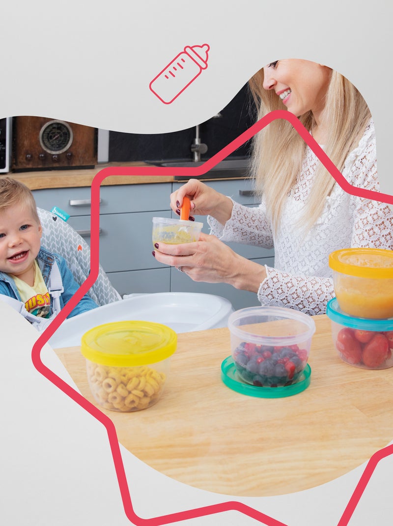 Set van 12 potjes 250 ml 'Badabulle' meerkleurig - Kiabi