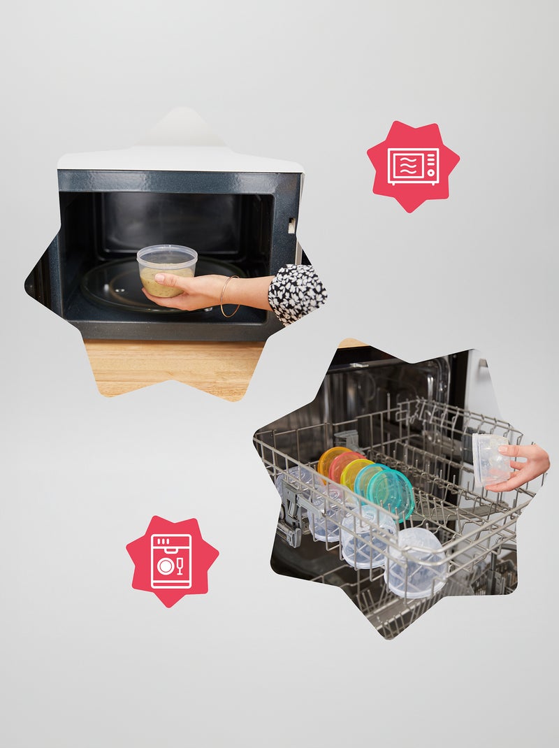 Set van 12 potjes 250 ml 'Badabulle' meerkleurig - Kiabi