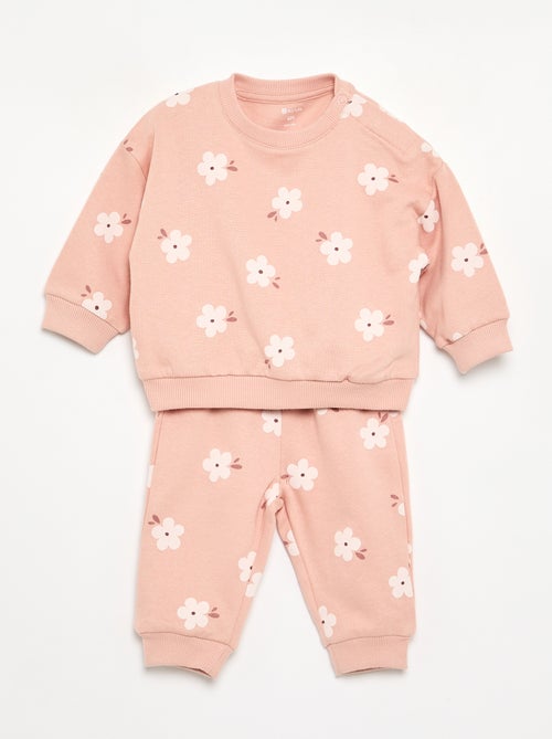 Set van 2 2-delige sets - sweatshirt + broek - Kiabi