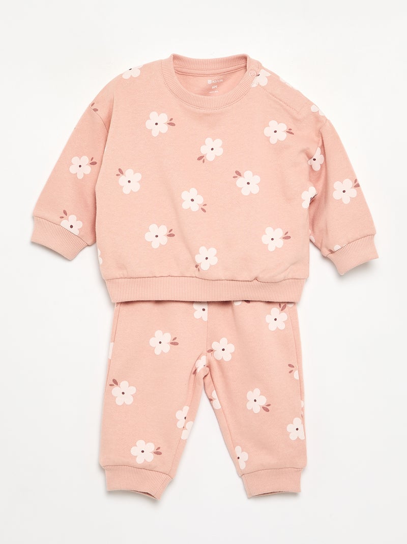 Set van 2 2-delige sets - sweatshirt + broek Wit - Kiabi