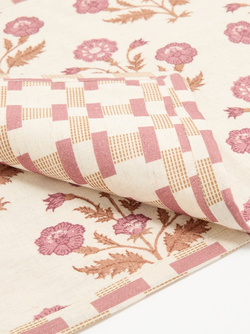 Set van 2 bedrukte placemats Rose - Kiabi