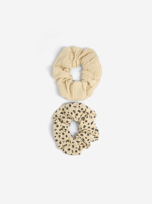 Set van 2 bedrukte scrunchies - Kiabi Set van 2 bedrukte scrunchies - Kiabi