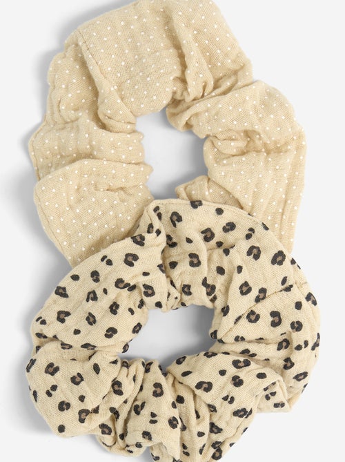 Set van 2 bedrukte scrunchies - Kiabi Set van 2 bedrukte scrunchies - Kiabi