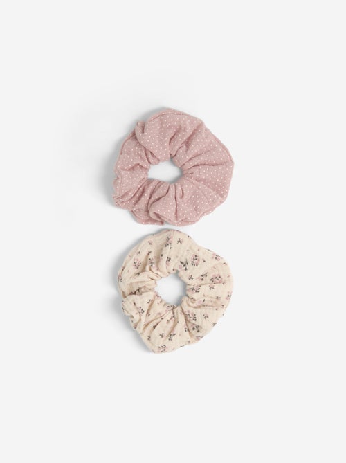 Set van 2 bedrukte scrunchies - Kiabi Set van 2 bedrukte scrunchies - Kiabi