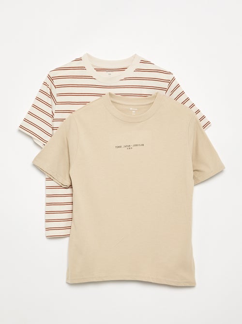 Set van 2 bedrukte T-shirts met korte mouwen - Kiabi Set van 2 bedrukte T-shirts met korte mouwen - Kiabi