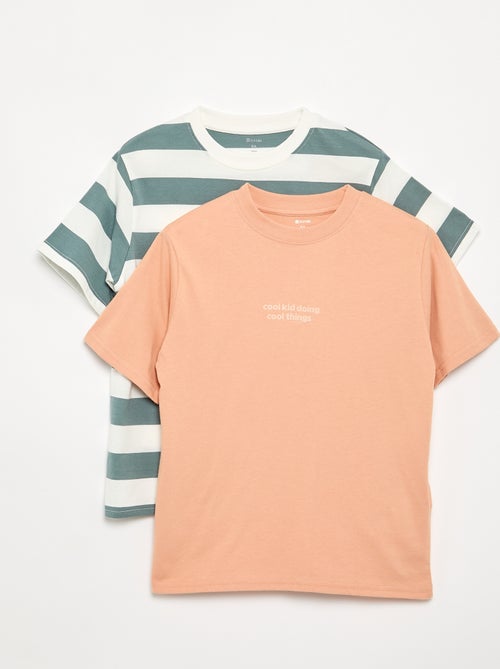 Set van 2 bedrukte T-shirts met korte mouwen - Kiabi