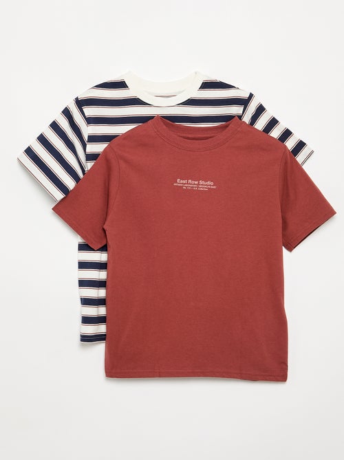 Set van 2 bedrukte T-shirts met korte mouwen - Kiabi