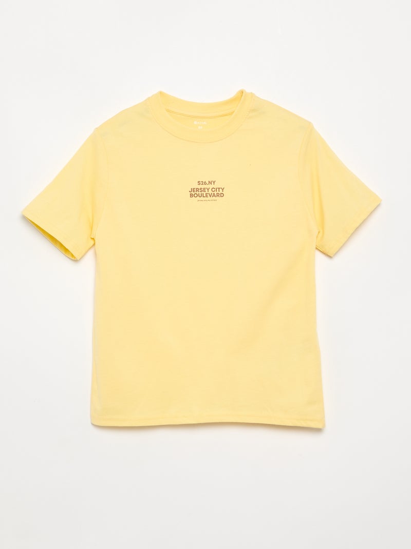 Set van 2 bedrukte T-shirts met korte mouwen Geel - Kiabi