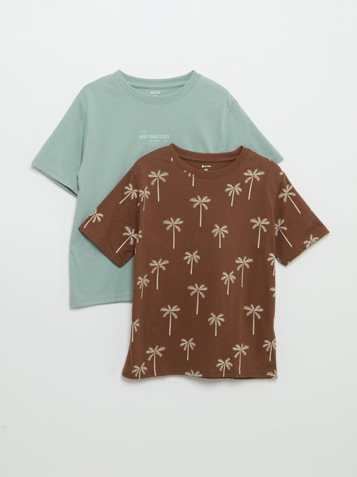 Set van 2 bedrukte T-shirts met korte mouwen - Kiabi